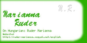 marianna ruder business card